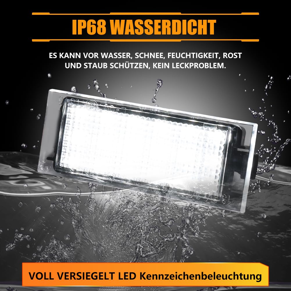 Luci Targa LED Per Mercedes Citan E Smart - 6500K Bianco Freddo - Canbus Senza Errori - 2 Pezzi - Foto 2