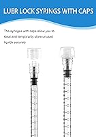 Vista 6 de Jeringa Luer Lock de 1 ml - Jeringas estériles desechables (paquete de 10), embalaje sellado individual