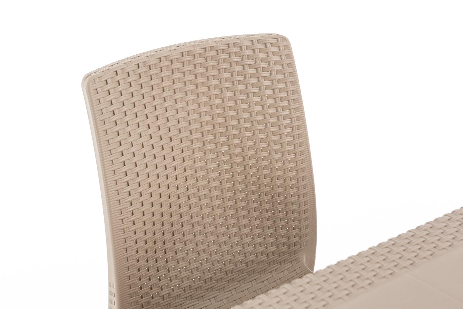 Omar & Amira Zestaw mebli ogrodowych rattan 130x75 cm stół i 4 krzesła Cappuccino