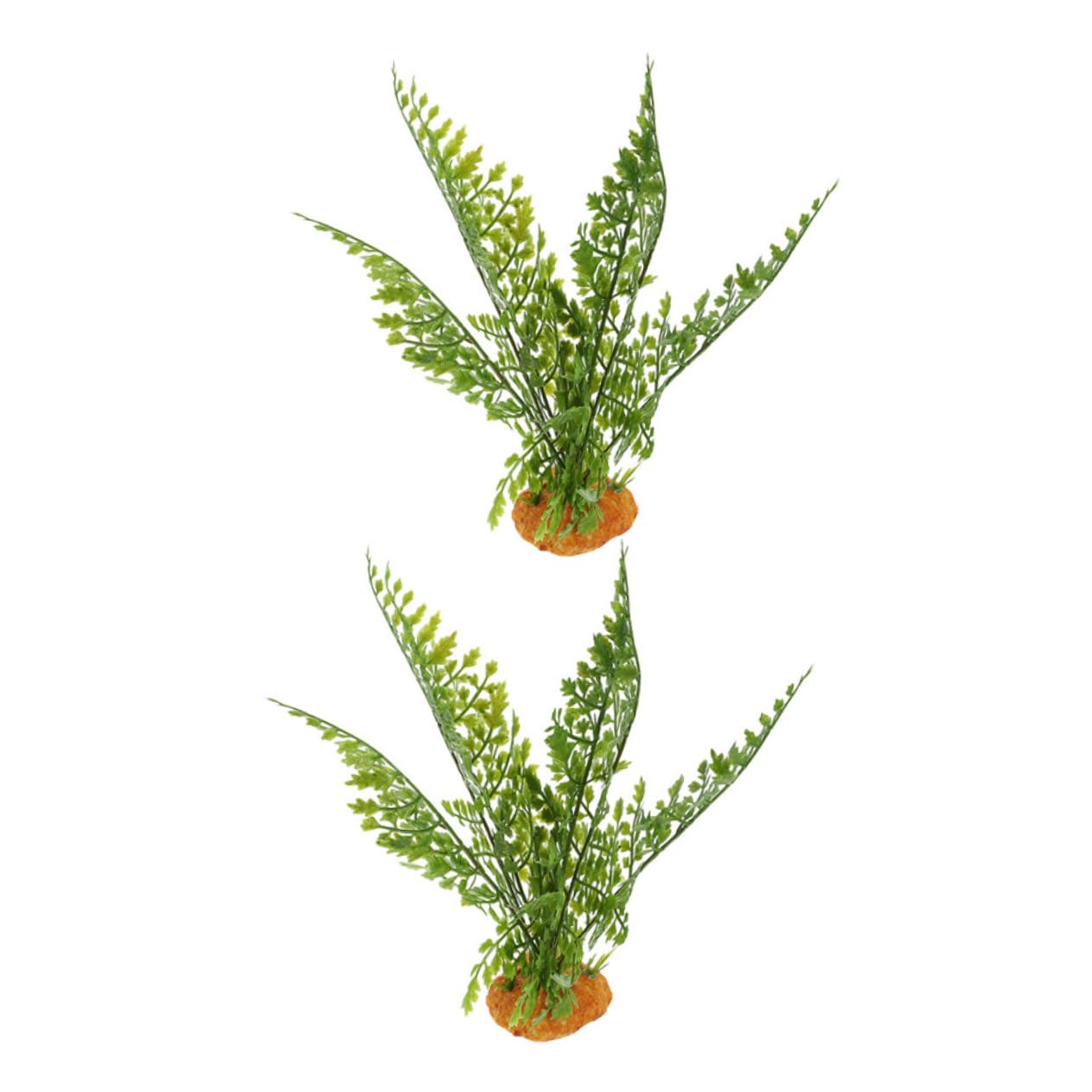 CORHAD 2Pcs Lifelike Artificial Plants for Bearded Dragon Habitat Flexible Arrangement for Reptile Terrarium Easy Installation Aquarium Plants