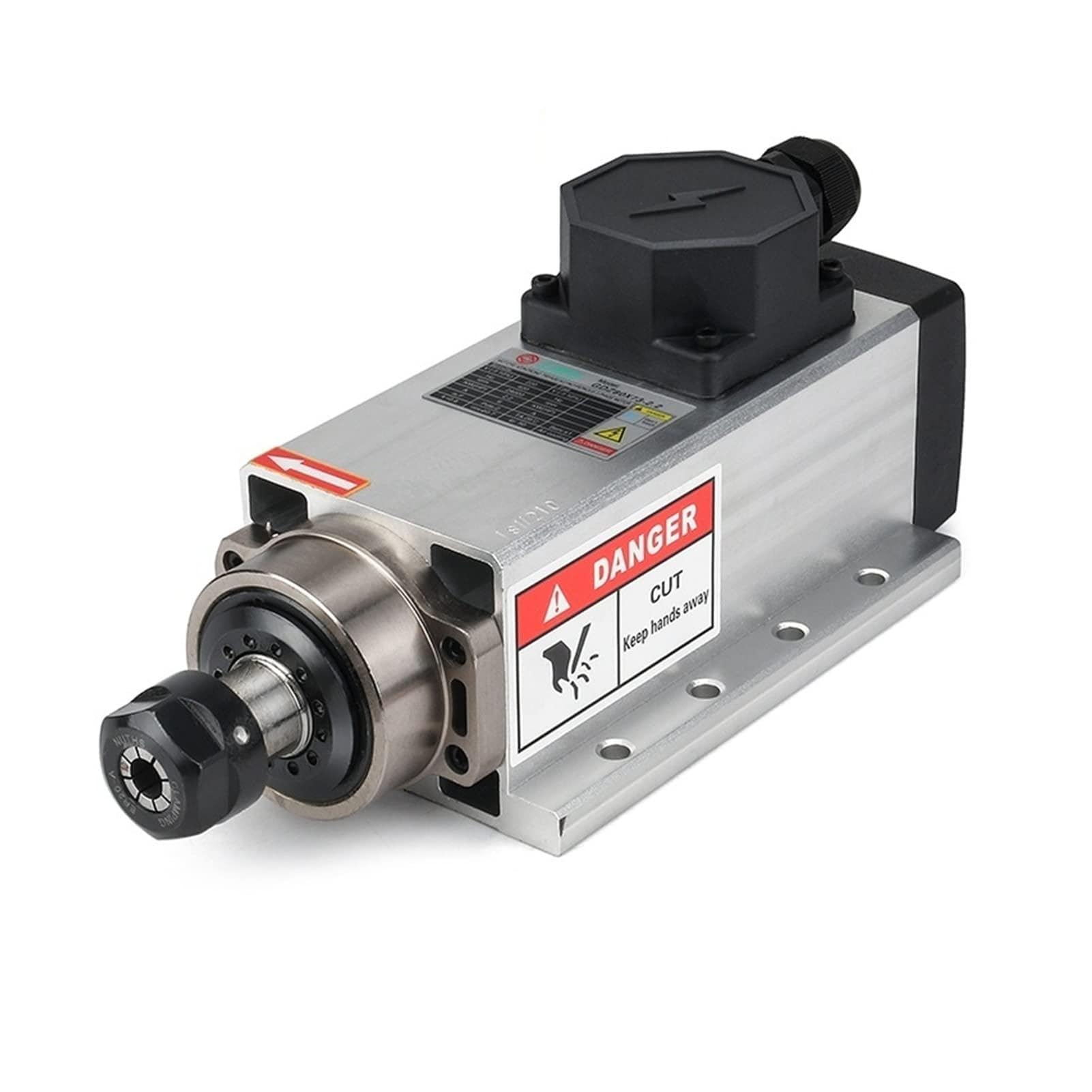 CVFRDD CNC Spindle Motor Kit 2.2kw Air-cooled Square Spindle Motor 220 24000rpm ER20 Runout-off 0.01mm Ceramic Bearing For CNC Milling