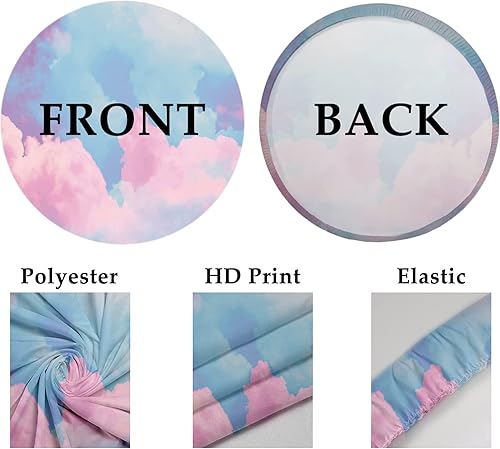 Miniatura 4 de Leyiyi Telón de fondo redondo de fútbol de 5.5 x 5.5 pies, color blanco y negro, fondo de fútbol deportivo para Kis niños y hombres, fiesta de