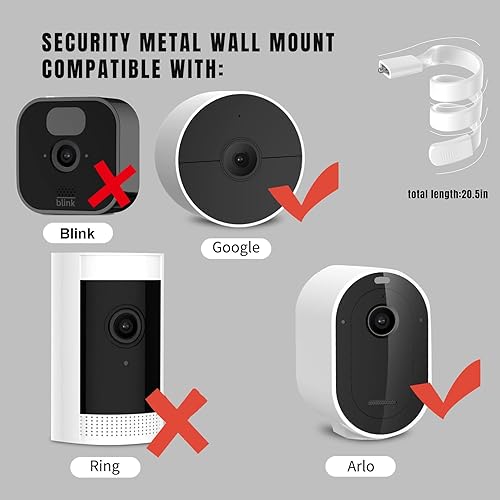 Miniatura 5 de Soporte giratorio flexible para Arlo Pro 2, Arlo Ultra, Arlo Pro, Arlo Baby, Arlo Pro 3, Wyze, Arlo Soporte de montaje en pared, conecta tu cámara