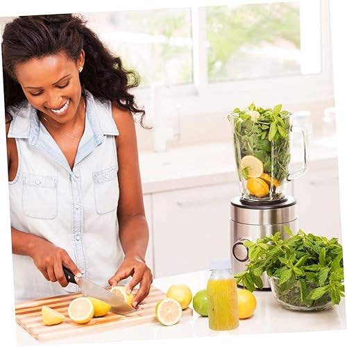 Miniatura 5 de Kichvoe Botellas de leche vacías botellas de jugo con tapas blancas para exprimir, 6 unidades de 3.4 fl oz, botellas vacías transparentes