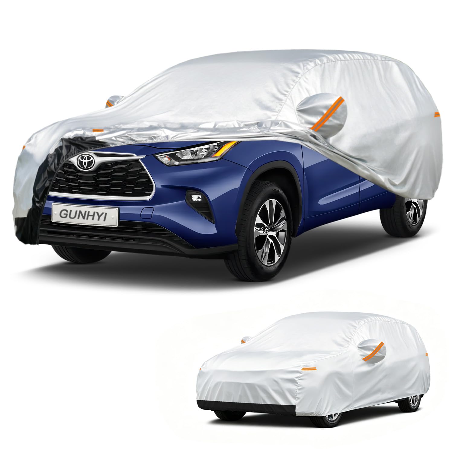 GUNHYI Car Cover Custom Fit Toyota Highlander (2013-2026) Waterproof for Automobiles, Oxford Sun Rain Dust Snow Protection (Ships from US Warehouse, Delivery 3-8 Days)