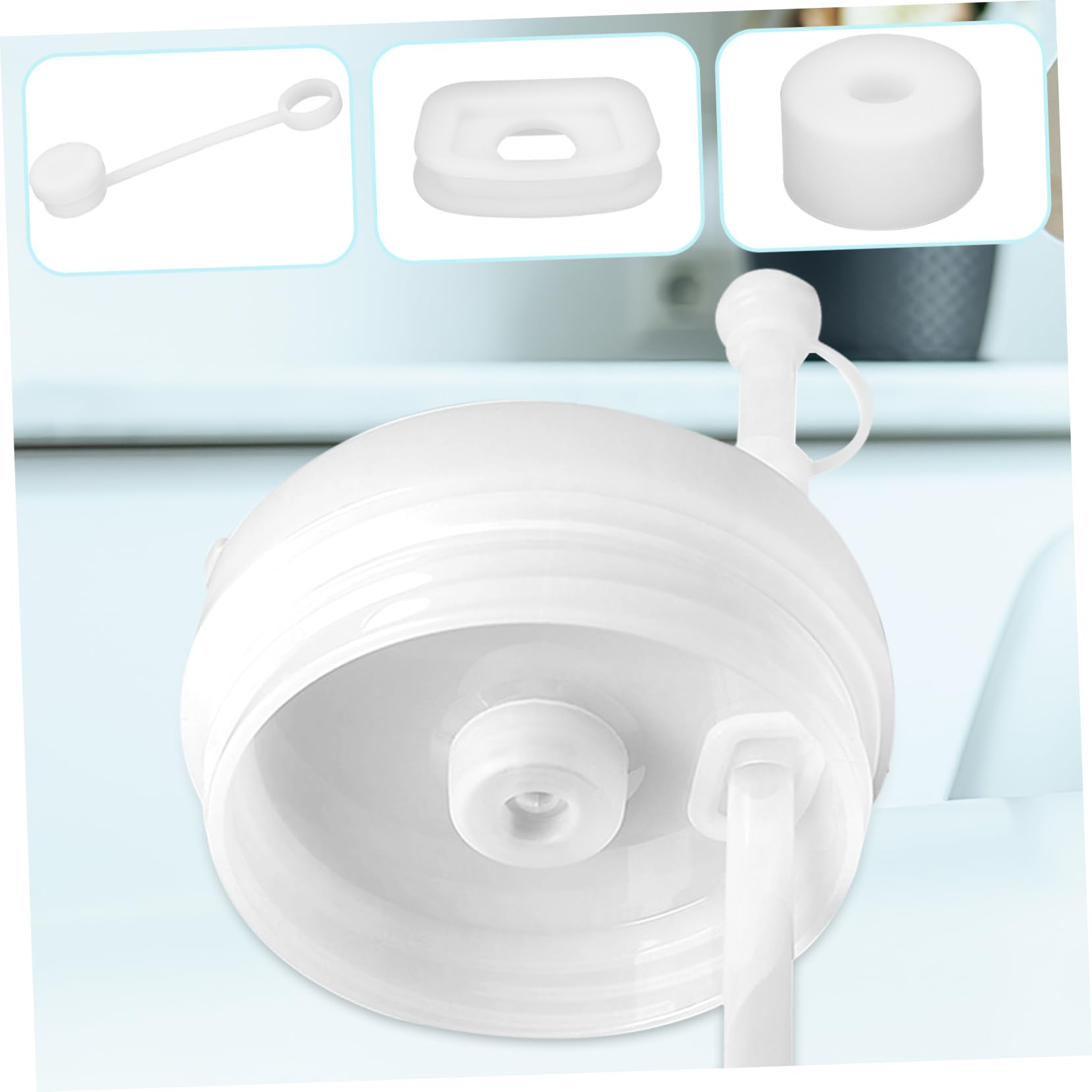 Cabilock 12pcs Tumbler Spill Stoppers Food-grade Straw Covers Reusable -spill Caps for Cups and Tumblers Easy to Install and Secure Design