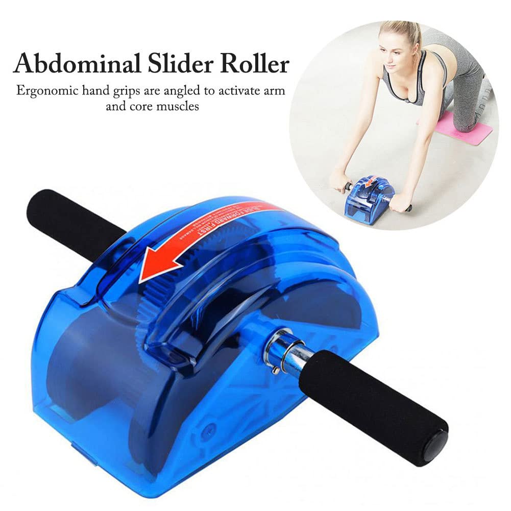 Rodillo abdominal para entrenamiento abdominal – Rodillo de entrenamiento para abdominales | Aparato de entrenamiento abdominal en casa con esterilla, controles deslizantes para entrenamiento de