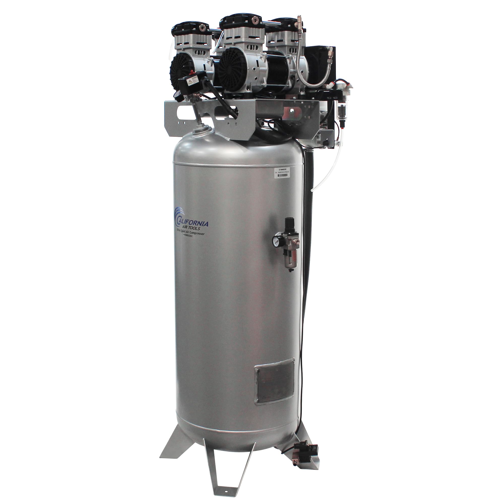 California Air Tools 60040DCADC 4.0 HP Ultra Quiet and Oil-Free Air Compressor, 60 Gallon Steel Tank, 75 dBA Noise Level, with Air Drying System and