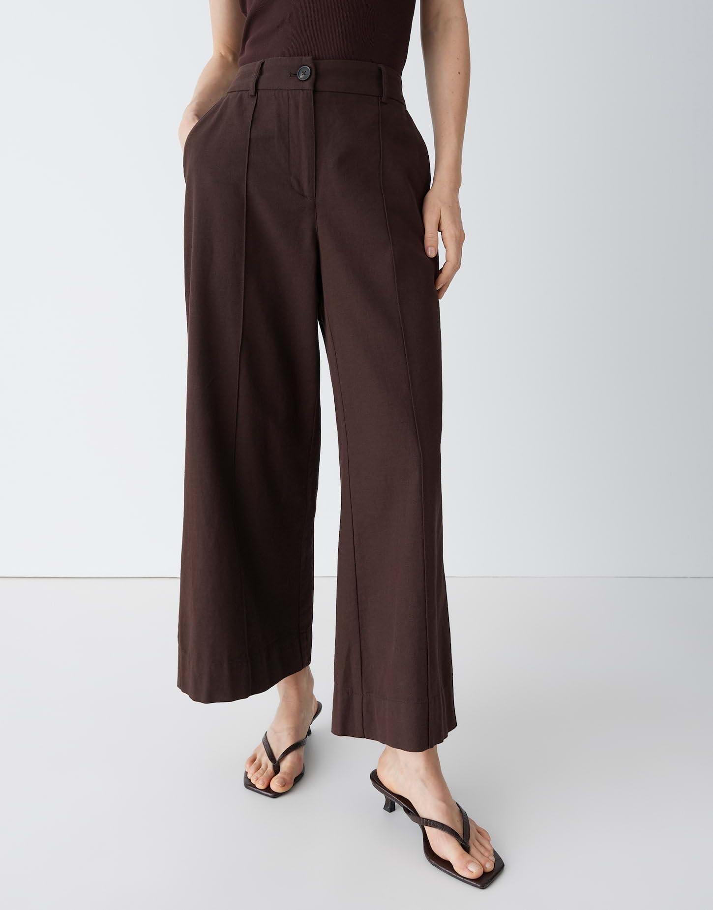 OPUS Damen City Pants | MEERI Breath Relaxed City Pants aus Baumwoll Leinen Mix