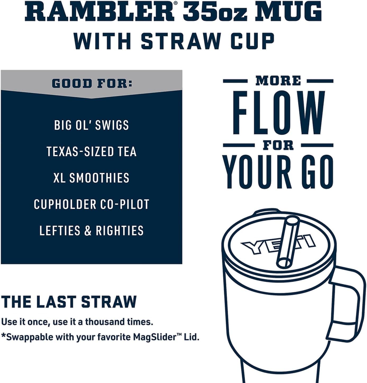 YETI Rambler Straw Mug, Stainless Steel Vacuum Insulated Mug with Stronghold Lid, King Crab, 35 oz (1 l), 1035 ml - Image 2