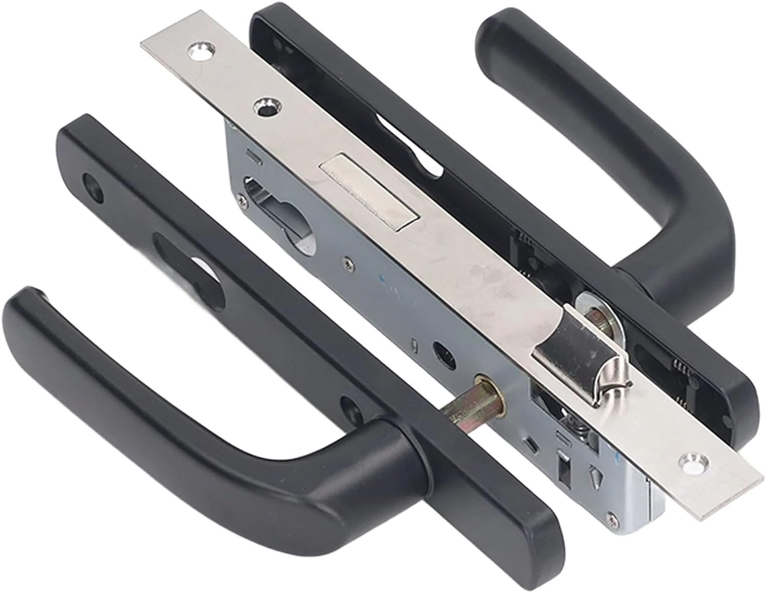 Door Handle Lock Set Burglar Proof Silent Aluminum Alloy Heavy Duty Entrance