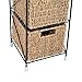 HOMCOM Estanteria Metal Estantes 20x20x78cm 4 Cajones Cesta Mimbre Almacenamiento Nuevo
