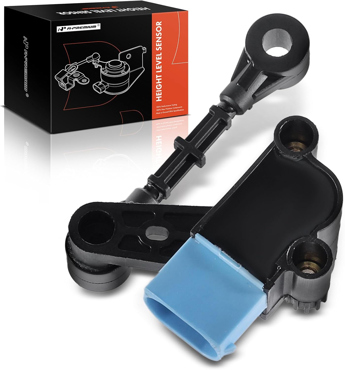 A-Premium Ride Height Level Sensor Compatible with Jaguar XF XFR, 2010 2011 2012 2013 2014 2015, 2.0L 3.0L 4.2L 5.0L, Sedan, Rear Left or Right, Replace# C2P15221