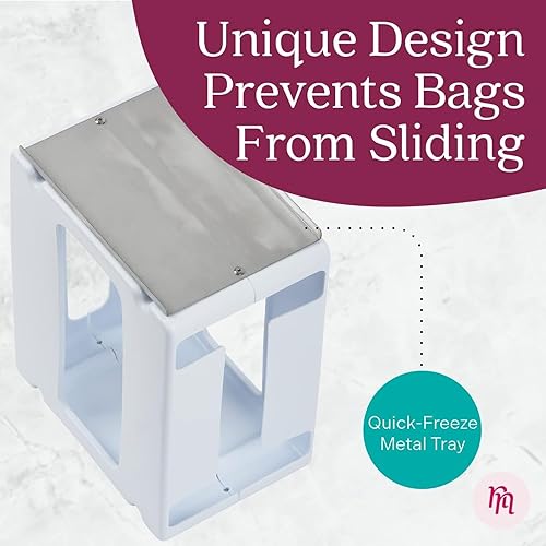 Miniatura 6 de Nurse & Nourish Torre de almacenamiento de leche materna y contenedor organizador para congelador, estante que ahorra espacio para bolsas de