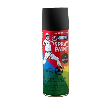 ABRO SP-39 Multipurpose Colour Spray Paint Can (400ml, Glossy) DIY Quick Drying for Metal, Wood, Walls, Automotive Cars 
