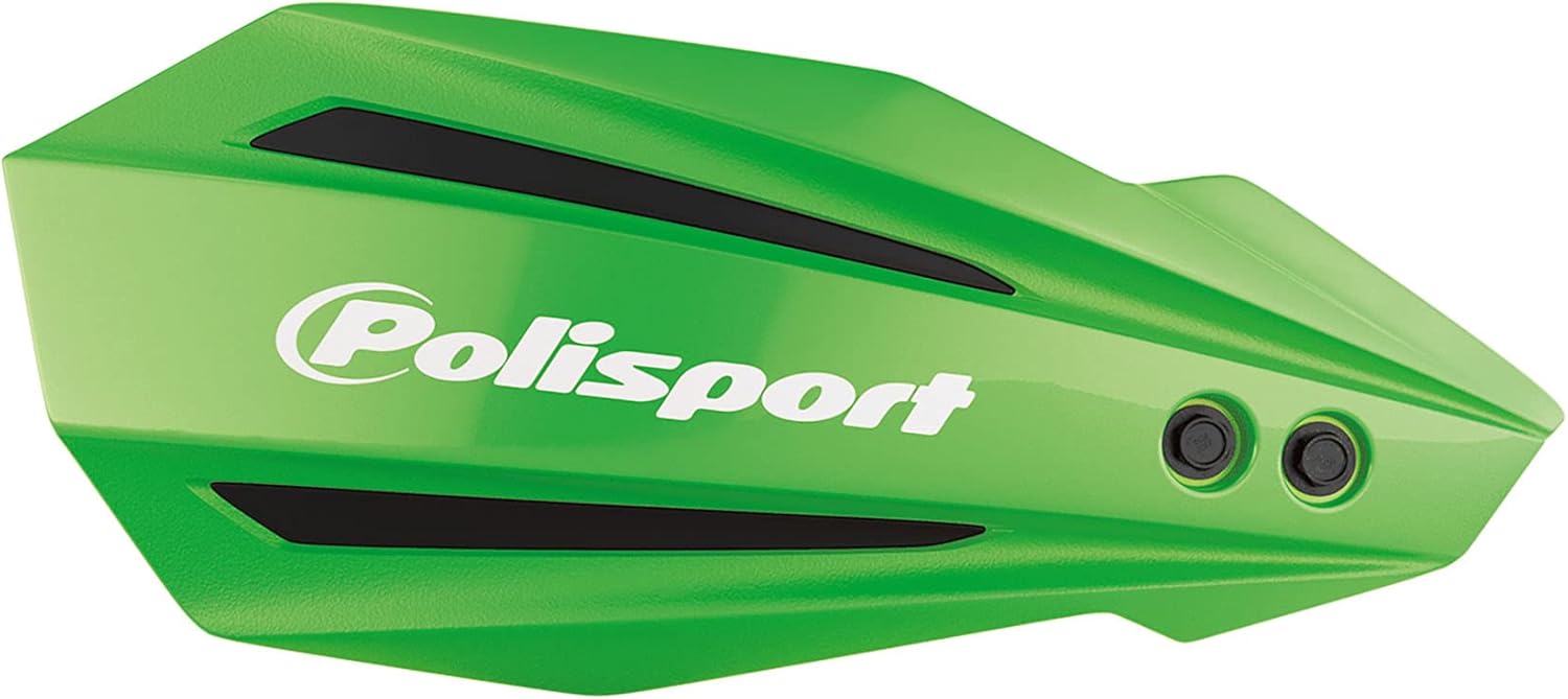 Polisport Bullit Handguard for Motocross Motorcycles–for Kawasaki KX250 (2020-22) – 2 Lever Mounting Systems, Durable, Easy to Install, Supermoto, Motard, Dirt Bikes & Off-Road Protection- Green