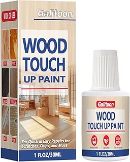 Wood Touch Up Paint Pen, Quick Dry Furniture Scratch Repair for Cabinets, Tables, Doors and More, Matte Finish No Drip Brush Covers Chips Scuffs 30ML