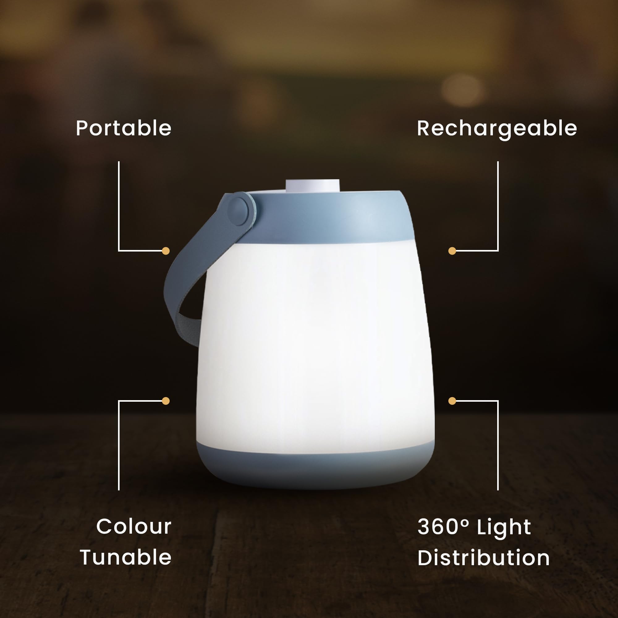 「Light Mellow Moonlight」 MAGIK Moonlight 6W Rechargeable LED Lantern | 360° Uniform