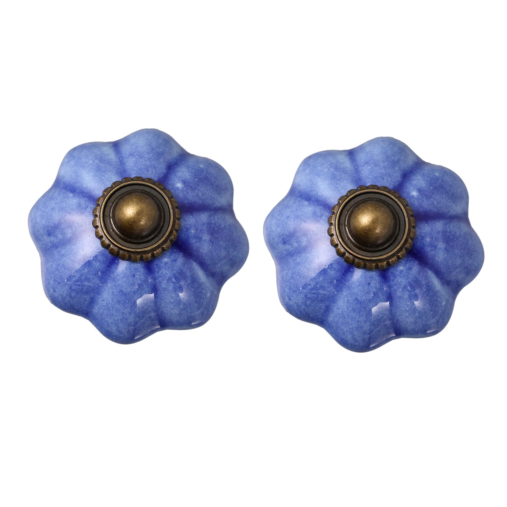 TOBBOMEY Vintage Knobs Porcelain Cabinet Handles Zinc Alloy for Kitchen Furniture and Wardrobe