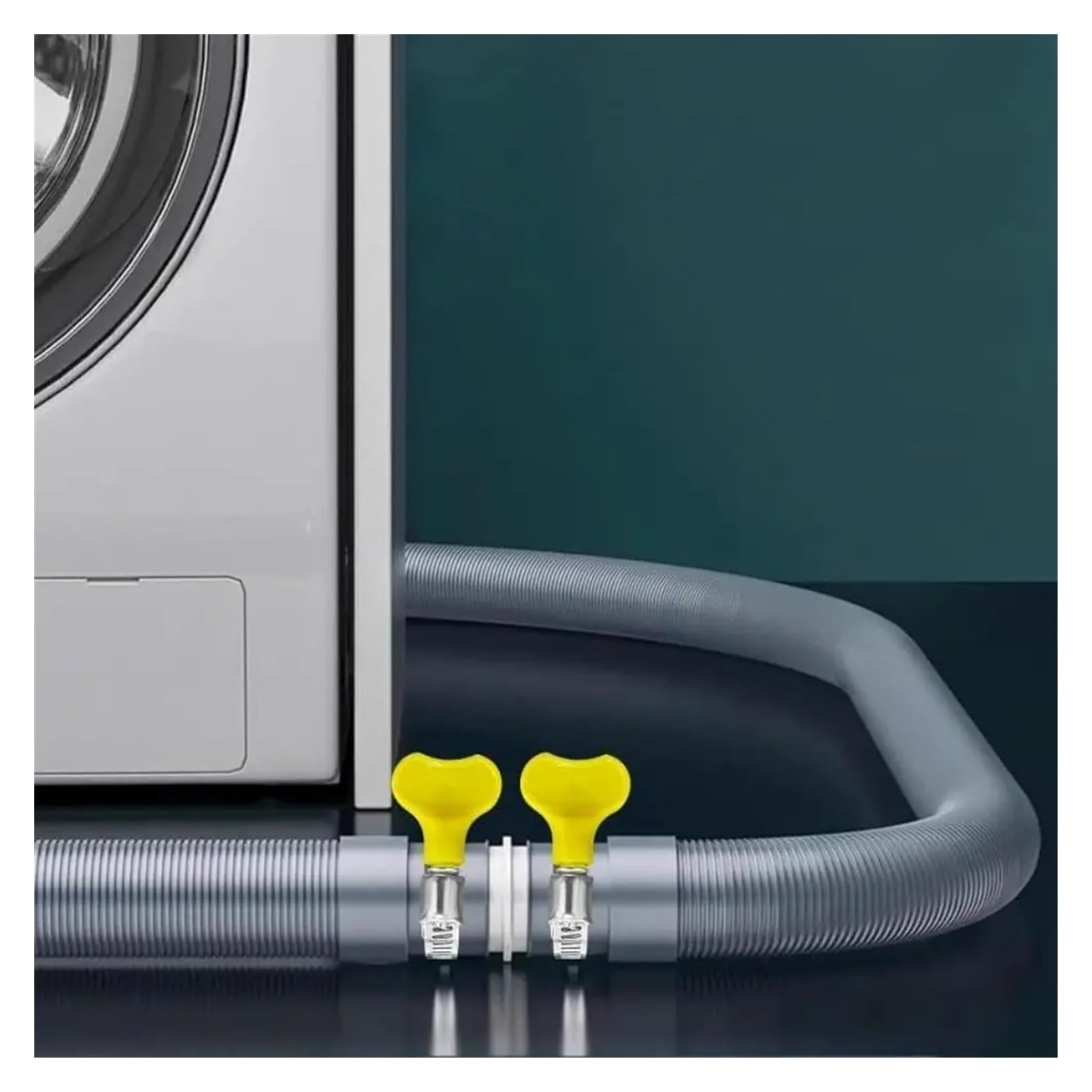 Manguera de drenaje flexible para lavadora, tubo corrugado de 1 m/5 m para lavavajillas y lavadora, manguera de descarga de agua para soluciones de drenaje de cocina y lavandería