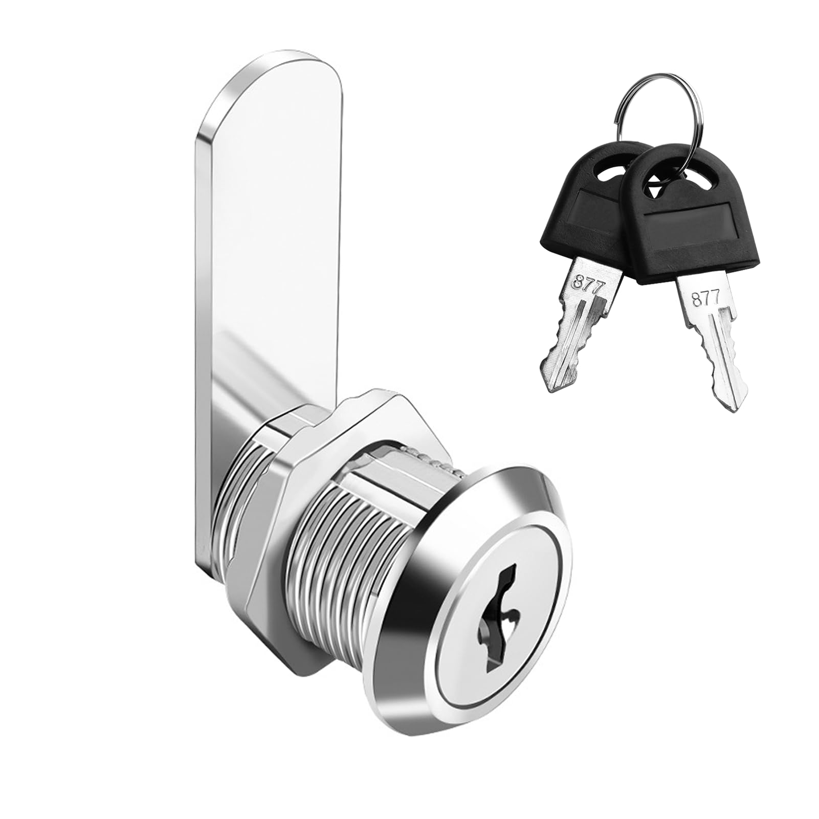 Serratura a camma con chiave uguale per armadietto, set di serrature a cilindro con chiavi, sicuro per camper, cassetti, cassette postali in metallo, distributori automatici, per casa, ufficio