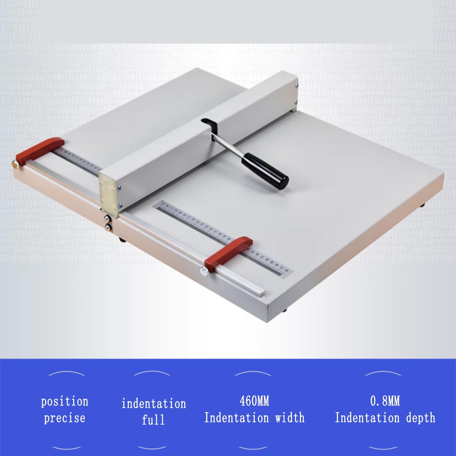 Gepunktete Linienordner, Papierfaltenmaschine mit Positionierungslineal und Griff, 0,8 mm Tiefe, 460 mm Breite, für Büro und Druckerei
