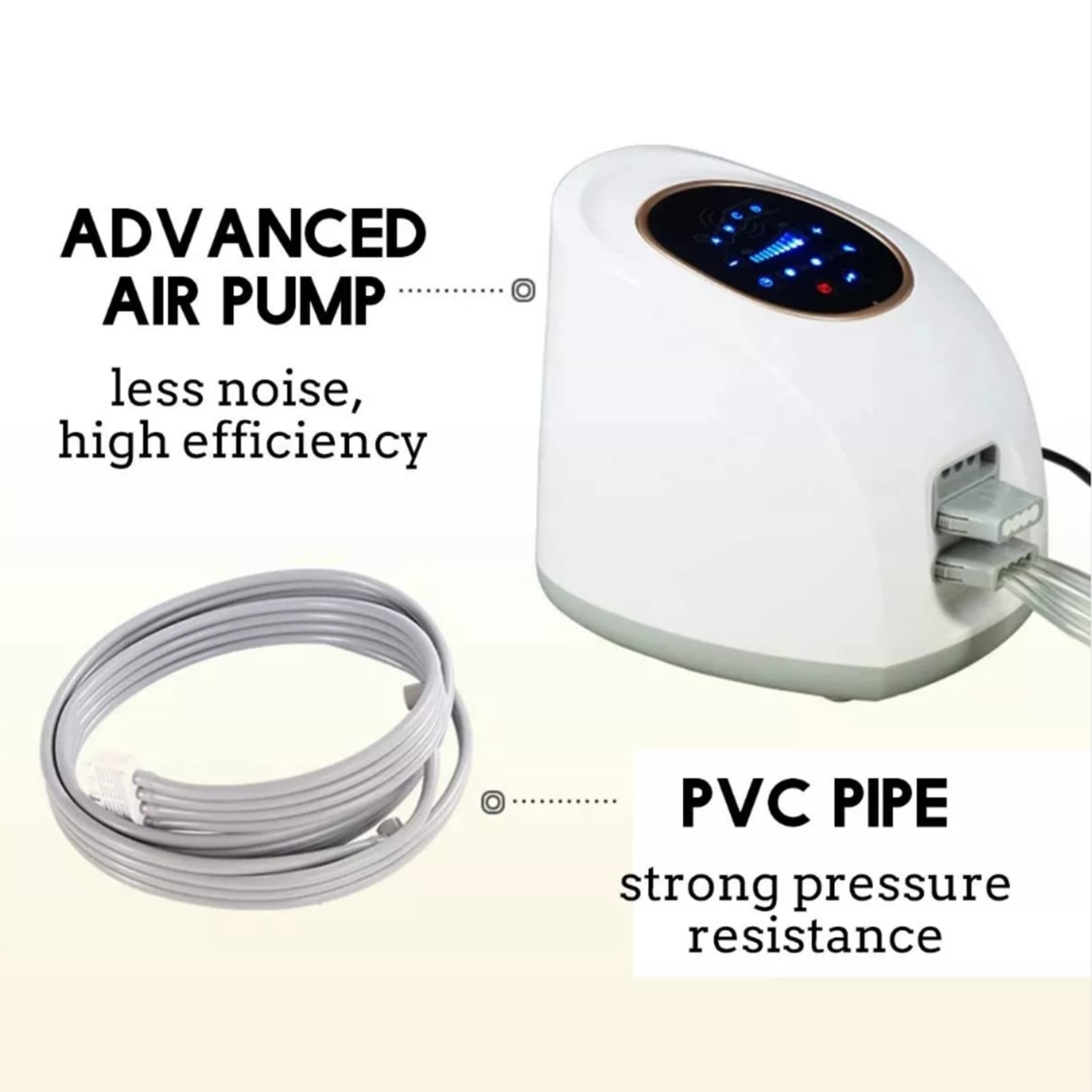 Masajeador eléctrico de compresión de aire, juego de masaje de compresión de aire, máquina de masaje para tobillos y pantorrillas, 3 modos, 10 intensidades, máquinas de masaje linfático con 4 cojine