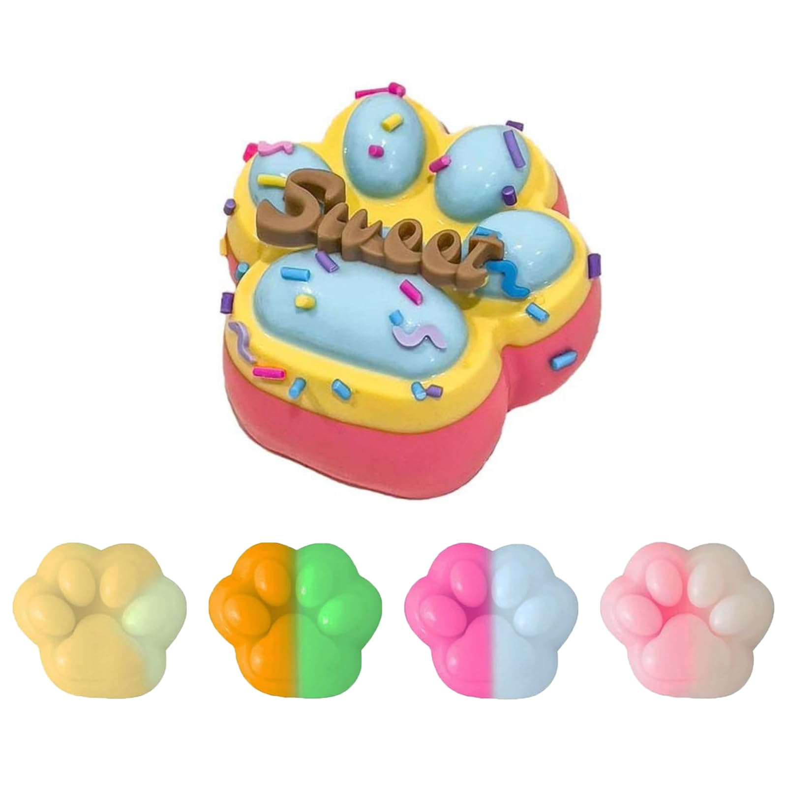 Lot De 3 Balles Anti-stress Chat Squishy - Jouet Sensoriel Mignon Pour Enfants Et Adultes, Cadeau Kawaii