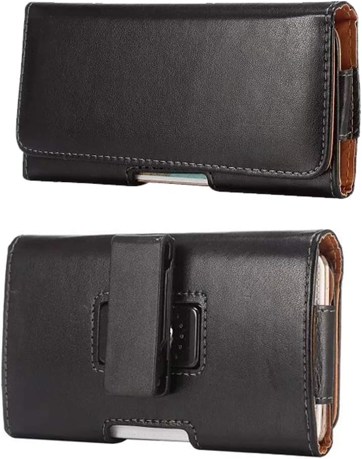 PU Leather Cell Phone Belt Holster Pouch Holder with Swivel Belt Clip Case for iPhone 15 Pro Max Samsung Galaxy S25 Plus S24 Plus S23 Plus S23 FE S22 Plus S21 S20 FE A15 A54 A53 A52 Google Pixel 7 6