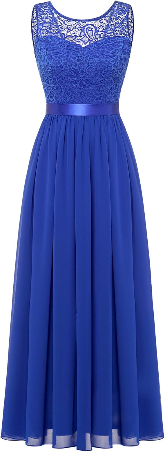 BeryLove Women's 2023 Summer Prom Wedding Guest Short Bridesmaid Dresses Sleeveless Lace Cocktail Party Dress