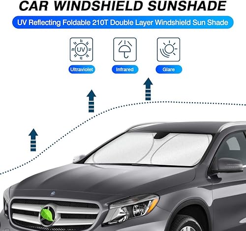 Miniatura 327 de KUST Parasol para parabrisas para Ford Fusion 2013-2020 2021, accesorios para ventana, protector de visera solar, plegable, bloquea los rayos UV
