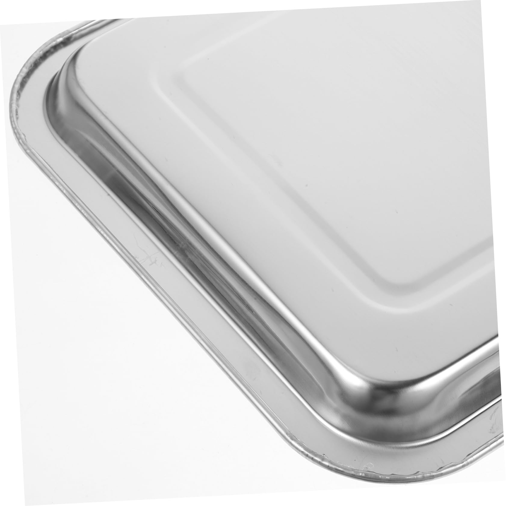 Plateau de Tatouage Plat en Acier Inoxydable 2 Pièces Argenté | Plaque Tatoueur pour Station de Tatouage, Facile à Nettoyer, Ne Se Déforme Pas