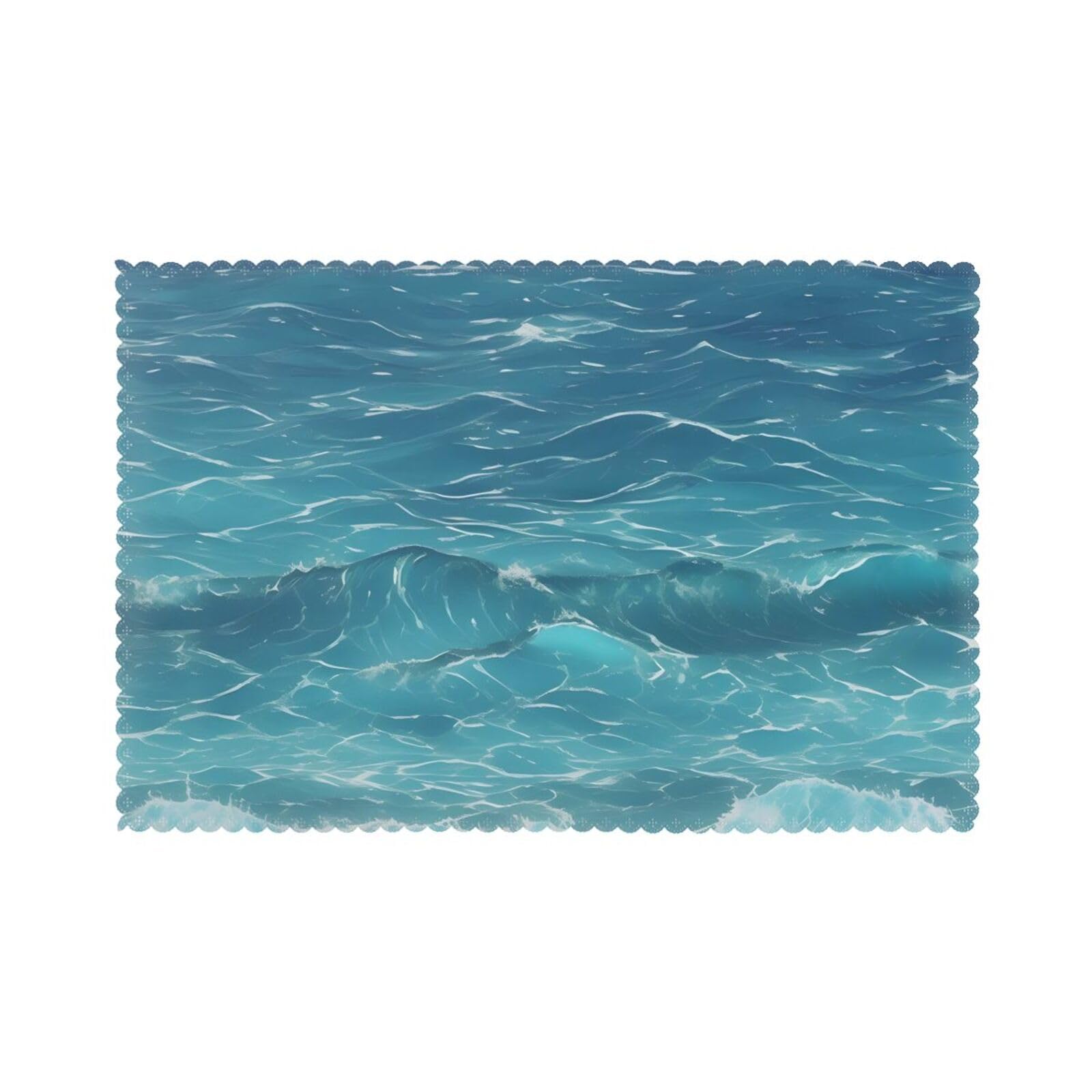 The deep blue sea Placemat set of 6, oil-proof and insulated dining table placemats, washable and wipeable.