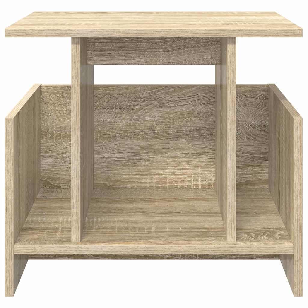 Stojak pod telewizor z drewna dębowego Sonoma 50 x 35 x 45 cm nowoczesny stolik pod telewizor z dużą ilością miejsca do przechowywania i półką do salonu, sypialni, kącik gamingowy zajmuje