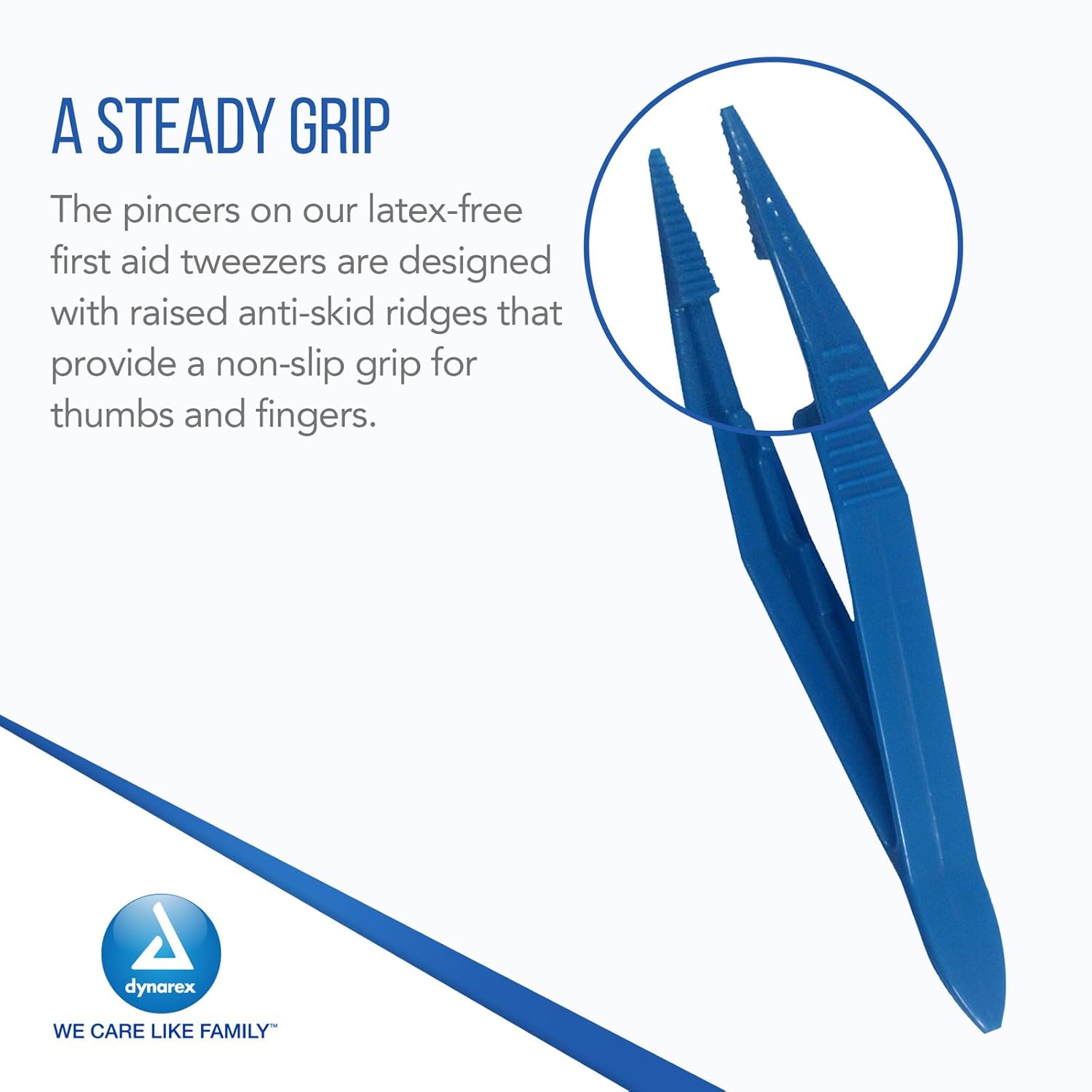 Dynarex Plastic Thumb Forceps - Non-Locking Disposable Tweezers For Removing Splinters - Serrated Tips, Tapered Ends, Anti-Slip - Case of 1000 Individually Wrapped Forceps