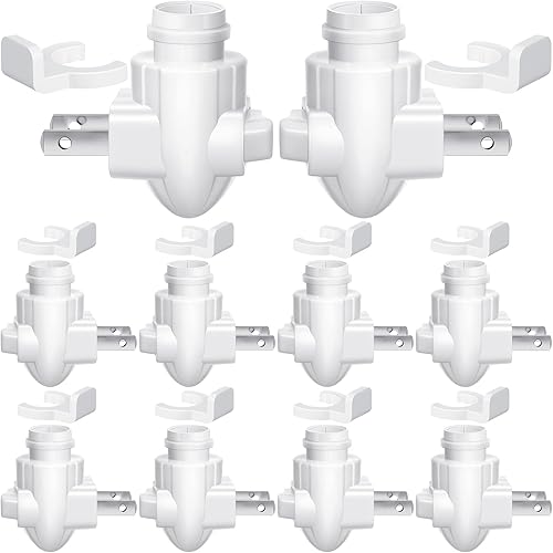 Tuanse 10 juegos de módulo de luz nocturna enchufable con clip de montaje de sombra, base giratoria de luces de plástico para hacer tu propia