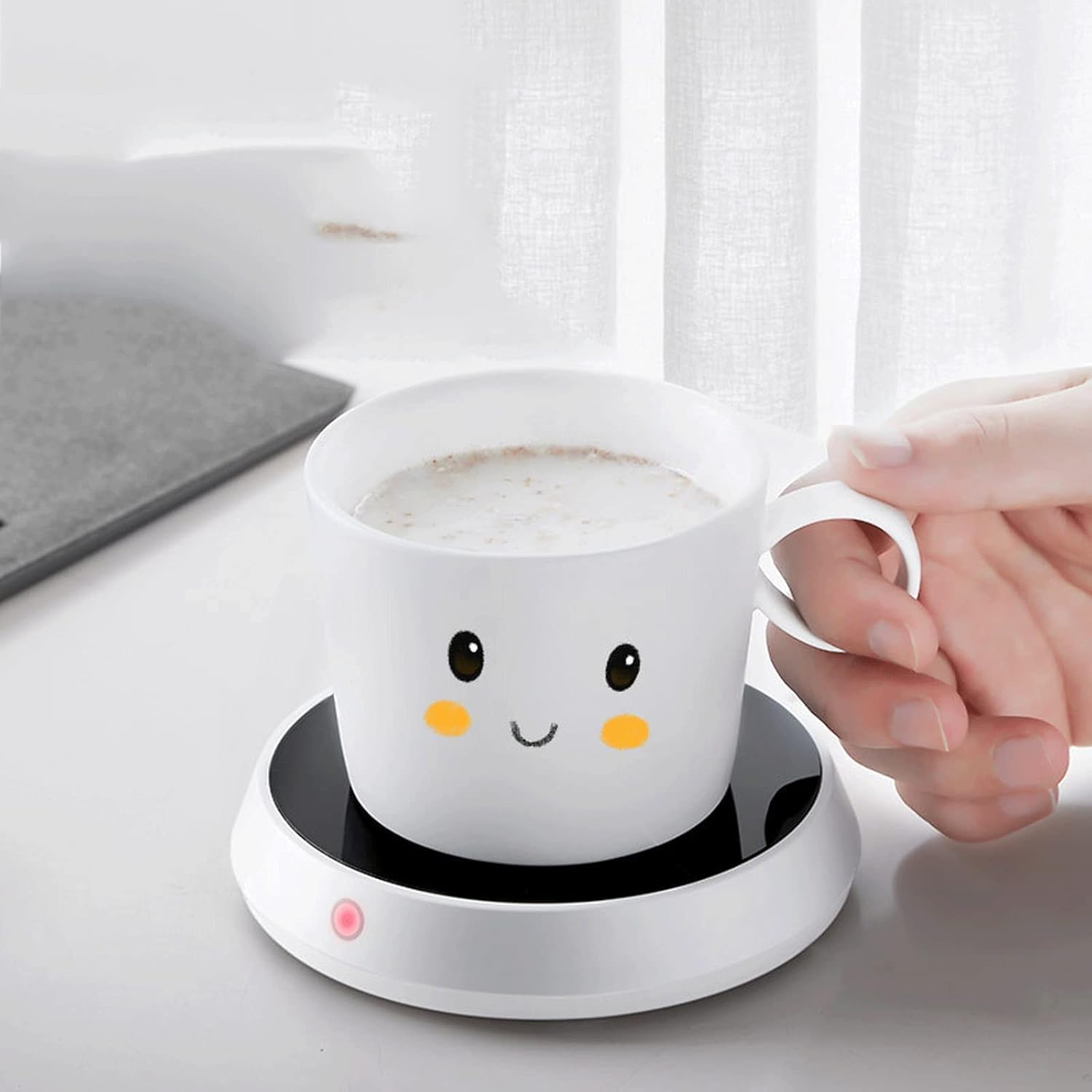 Cup Warmer Heating Plate Intelligent Constant Temperature Adjustable Temperature Heating Coaster for Coffee Milk Tea