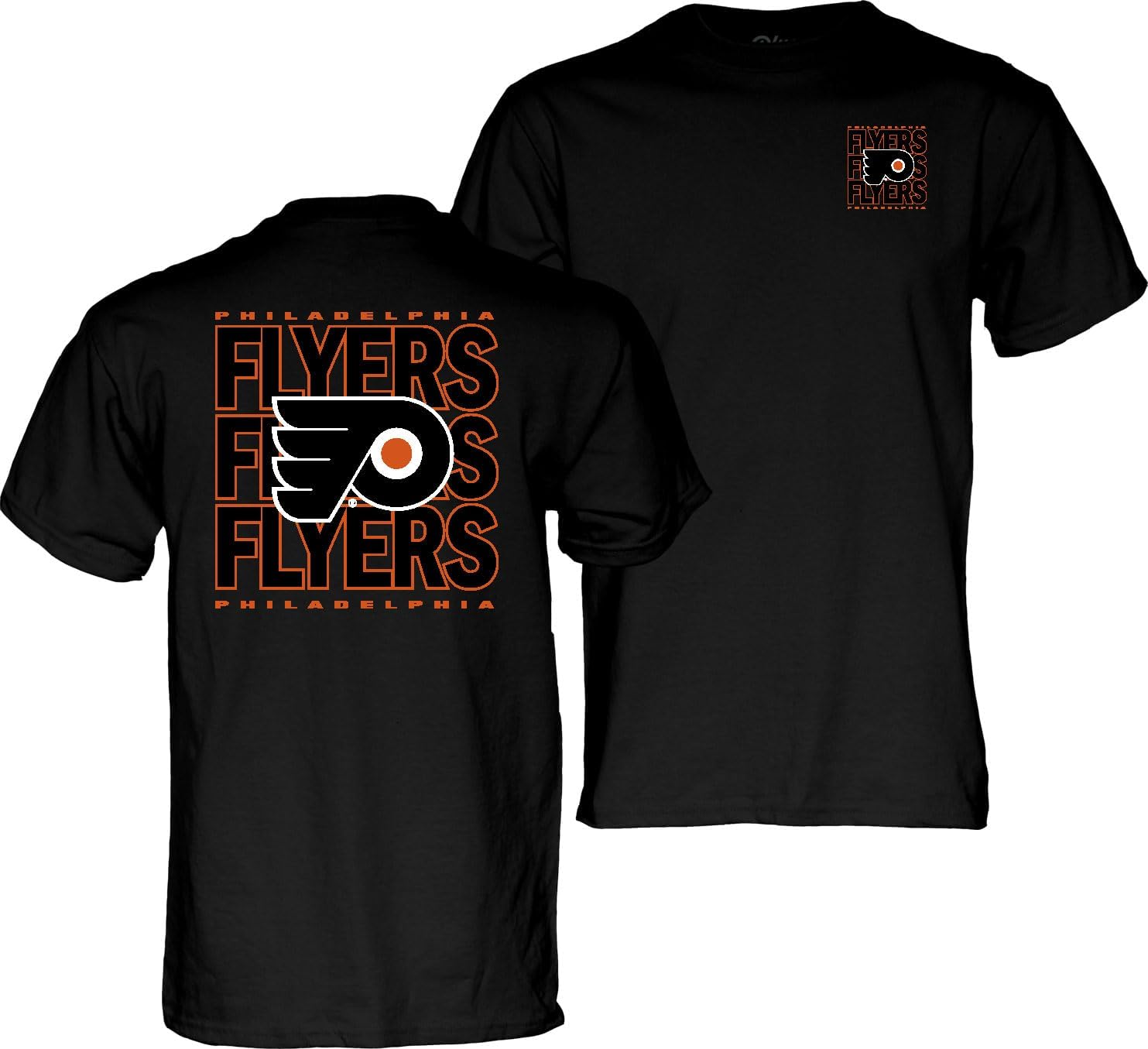 Blue 84 NHL Officially Licensed T-Shirt Front/Back Curl Team Color