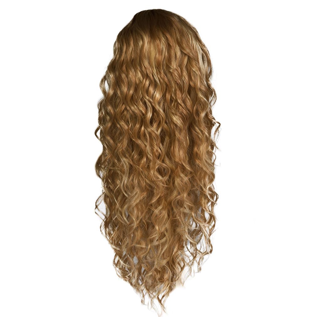 Hairdo Curly Girly Long Layered Wig With Natural Curls by Hairuwear, Average Cap, SS14/25 Rooted Honey Ginger