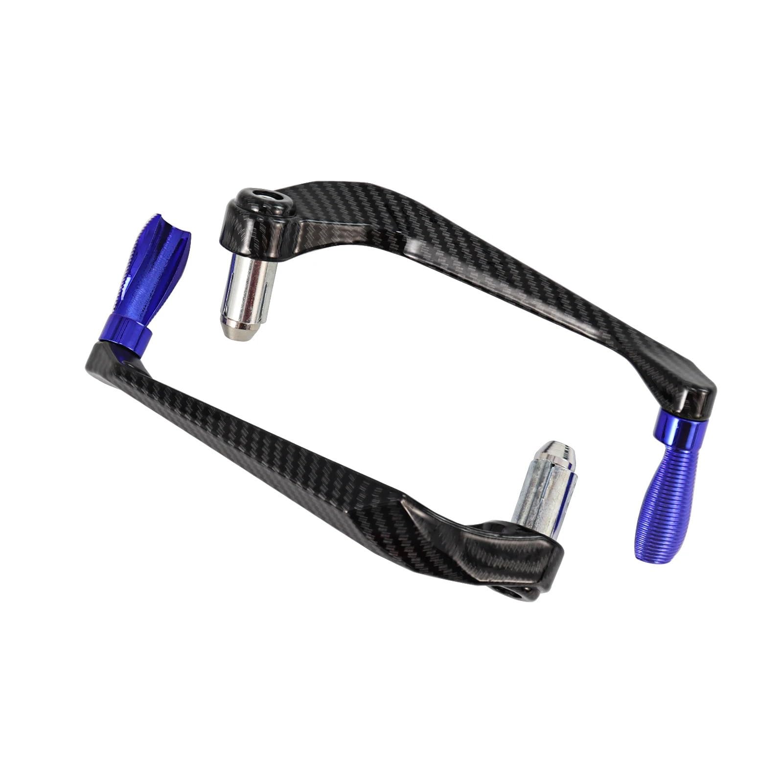 KPLOUNB Motorcycle Brake Protector Motorcycle Handlebar Brake Clutch Lever Hand Guard Protector Gear Modification Accessories Handguard Shield Motorcycle Handguards(A-Carbon-Blue)