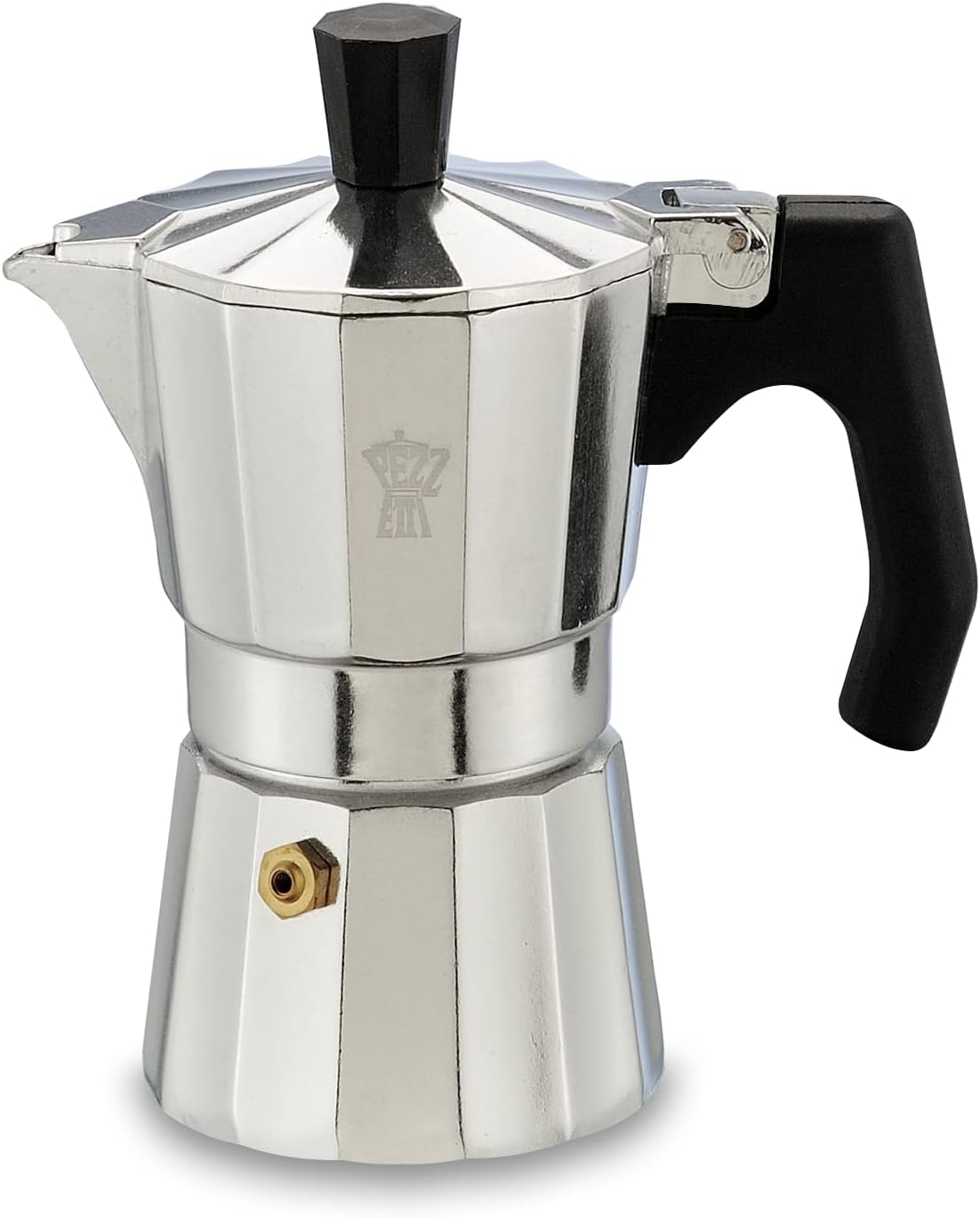PEZZETTI, Luxexpress Caffettiera 2 Tazze in Alluminio, Manico Ergonomico Resistente al Calore