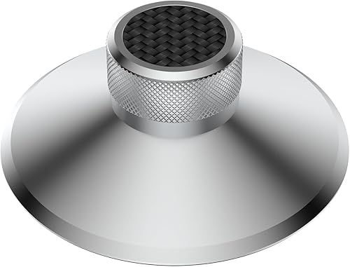 Peso récord 130S aluminio, 4.6 onzas, estabilizador de disco de vinilo de audio para el hogar para tocadiscos LP (plateado 130S)