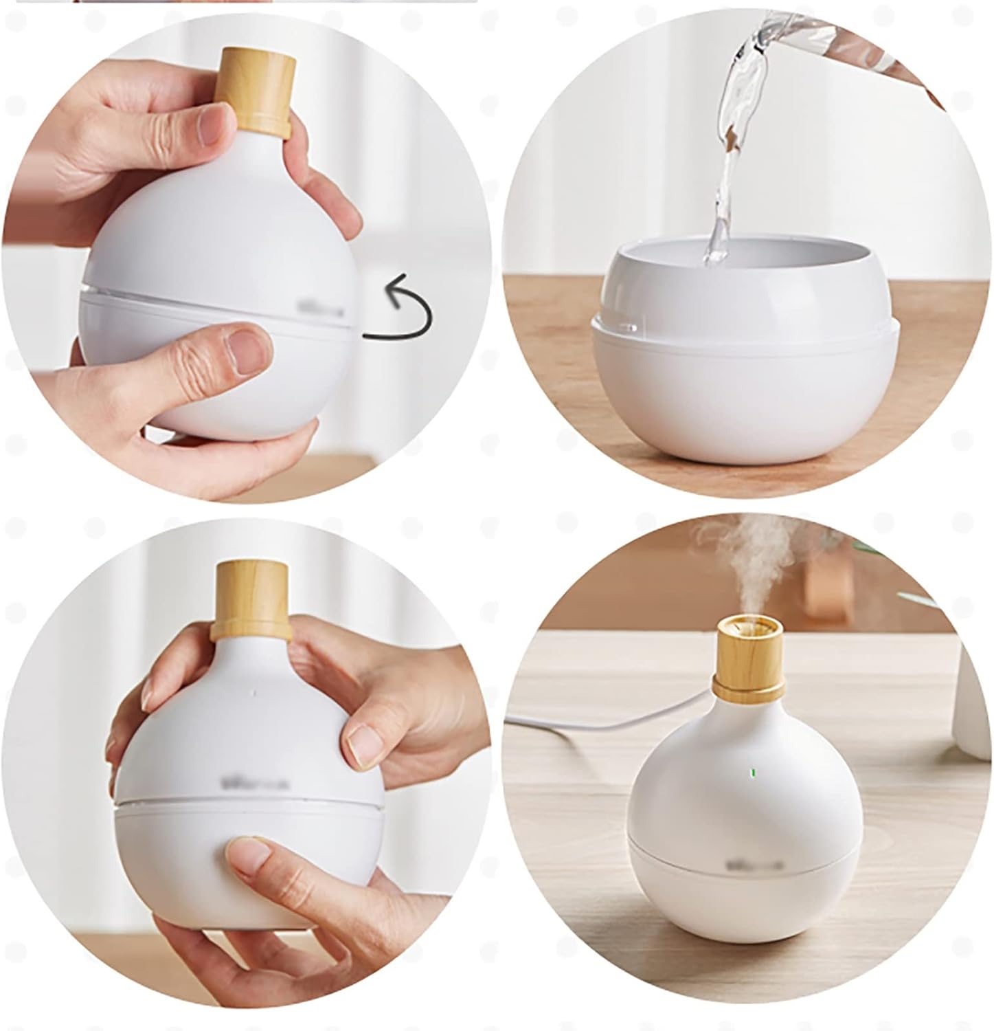 Humidifier/Home Quiet and Light Sound Bedroom Small air Conditioning Office Desktop car Purifying air er