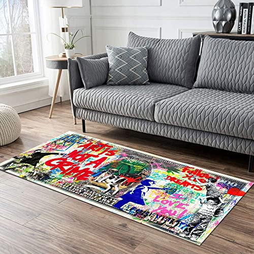 Alfombra runner graffiti JUST BREATHE 59x24 pulgadas miniatura 4