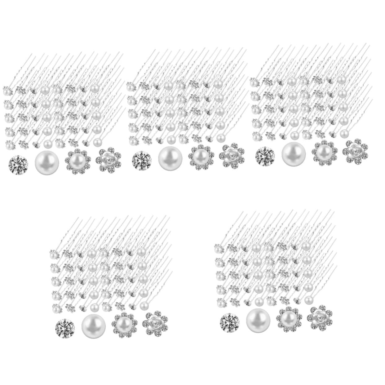 FRCOLOR 200 Piezas Clip En u Alfileres De Horquilla De Pelo Horquillas Para El Cabello Para Mujeres Joyas Para El Cabello Para Novias Horquillas Decorativas Para El Cabello Pedrería