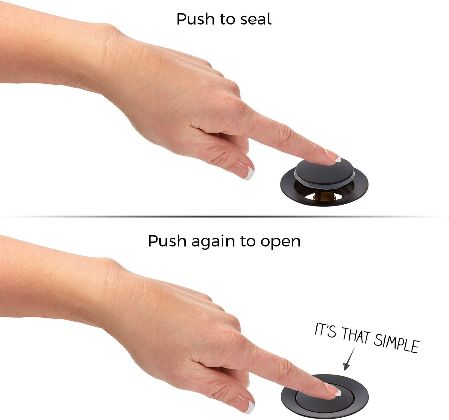 Best Cyber Deals 🔥 Pfister 972-101B Push & Seal Metal Pop-up Drain Assembly for Bathroom Sink, Matte Black Exclusive Discount 80% Offer Pfister 972-101B Push & Seal Metal Pop-up Drain Assembly for Bathroom Sink, Matte Black