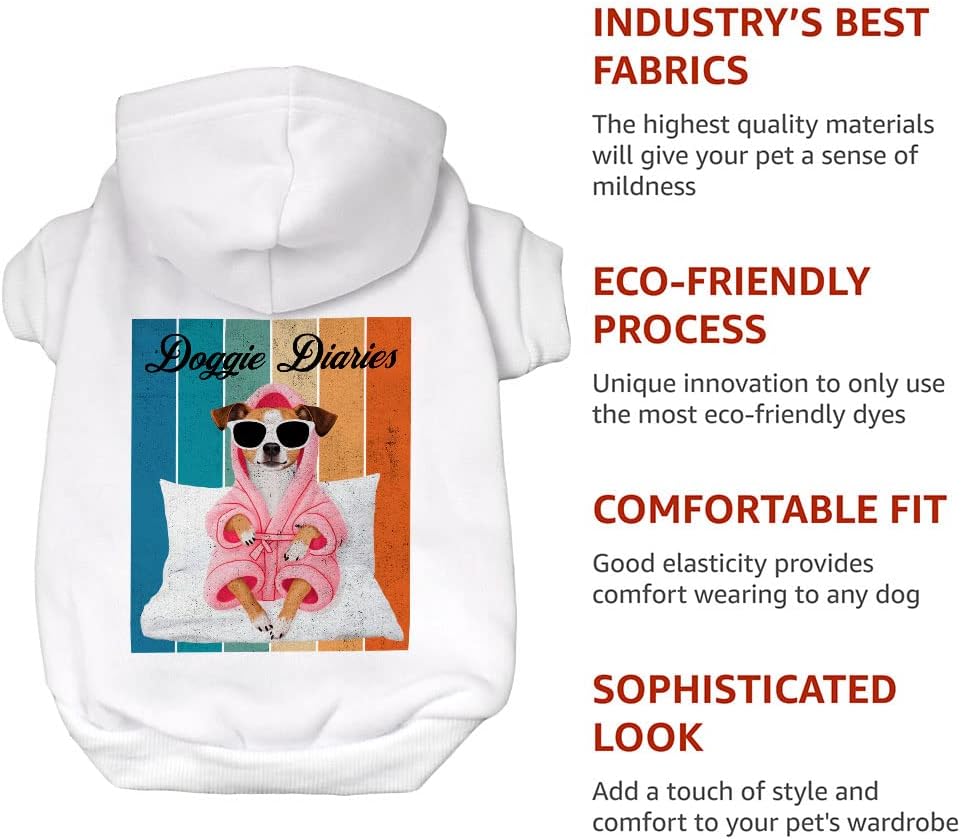 Spa Dog Dog Hoodie - Retro Style - Chihuahua Swag - Black, L