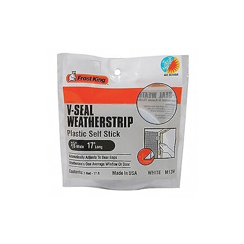 Frost King M13WH V-Seal Weather-Strip 7/8-Inch by 17-Feet White, 7/8"