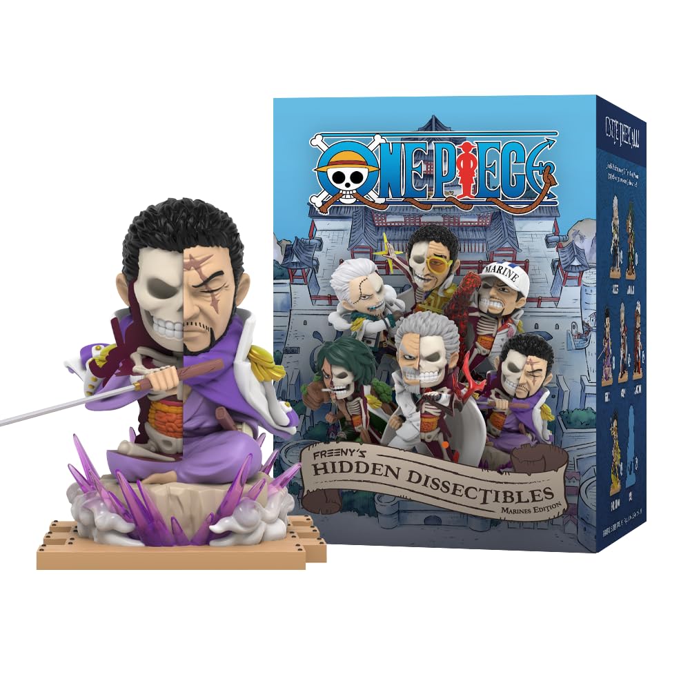 Mighty Jaxx Freeny's Hidden Dissectibles One Piece Serie 8 Marines Edition Blind Box Sammelfiguren | Versiegeltes Tablett mit 6 Stück – enthält keine Duplikate