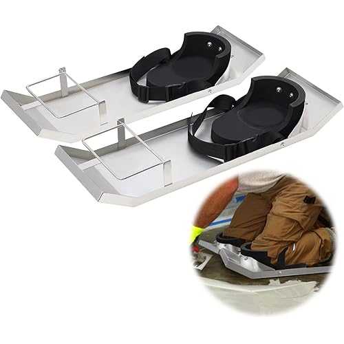 Concrete Knee Boards,Stainless Steel Concrete Knee Boards Slider 28”x 8”Concrete Knee Pads Moving Sliders For Concrete Finishing